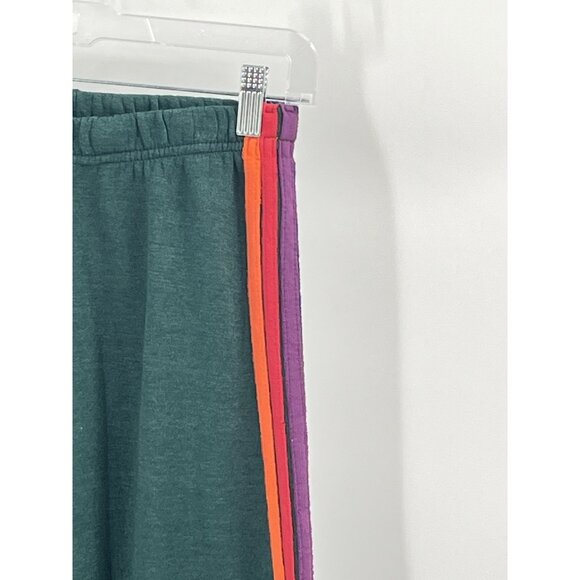 Aviator Nation 5 Stripe Sweatpants Forest Green Sz Small Womens - Picture 3 of 6